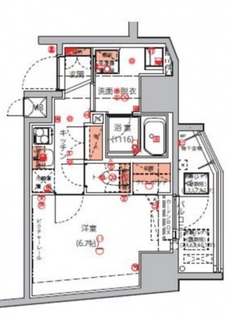 ハーモニーレジデンス東京イーストコア004の物件間取画像