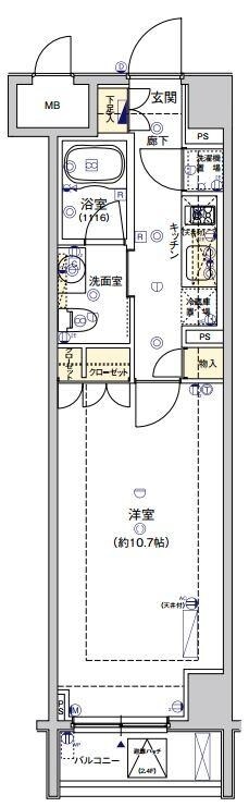 フィース水天宮前の物件間取画像