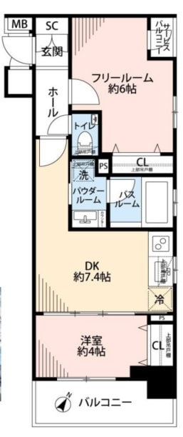 エステムプラザ凌雲閣の物件間取画像