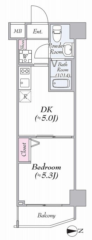 アンベリールマーロ北綾瀬Ｉの物件間取画像