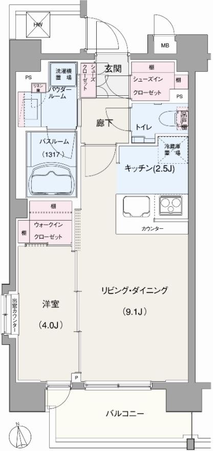 ガーラ・レジデンス浅草の物件間取画像