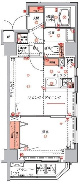 ハーモニーレジデンス浅草の物件間取画像