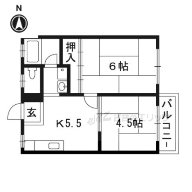 パナハイツ古曽部の物件間取画像