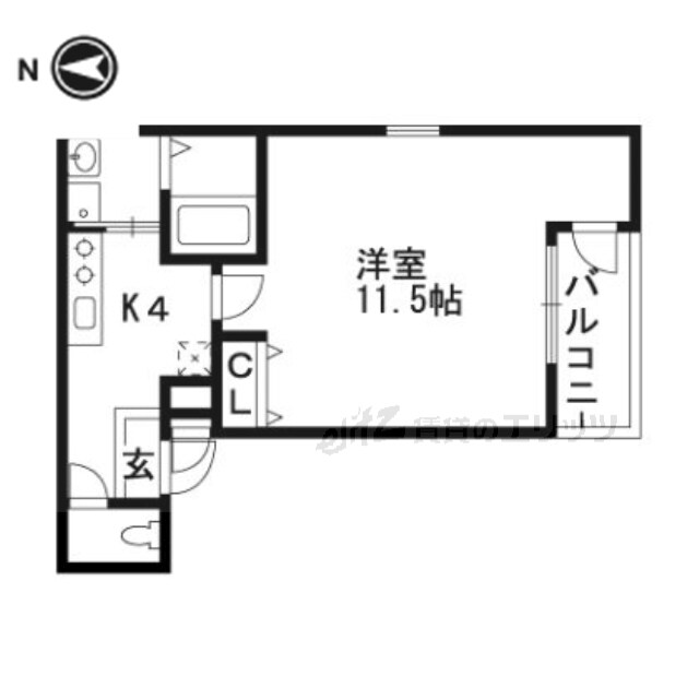 フジパレスカルディアＢの物件間取画像