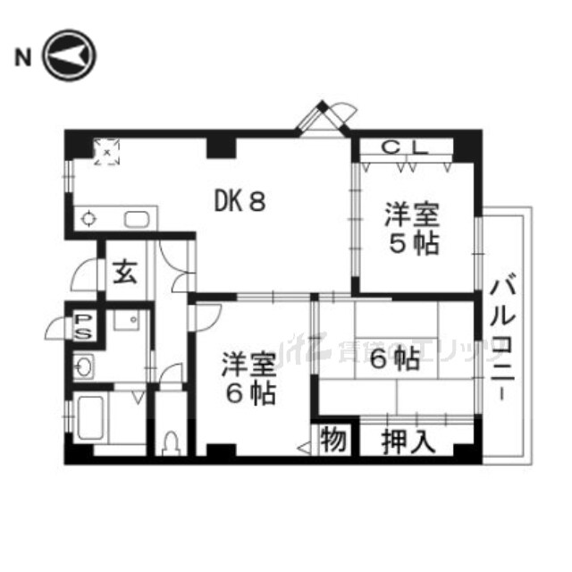 グランドール八光の物件間取画像