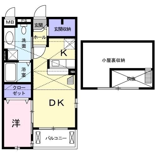 ハイバレーミドルの物件間取画像