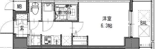 S-RESIDENCE江坂Eminenceの物件間取画像