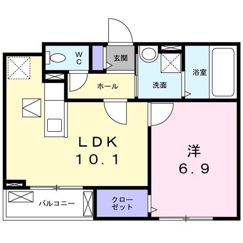 ハイツ若草の物件間取画像