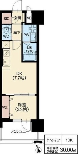 リッツ新大阪プレミアムの物件間取画像