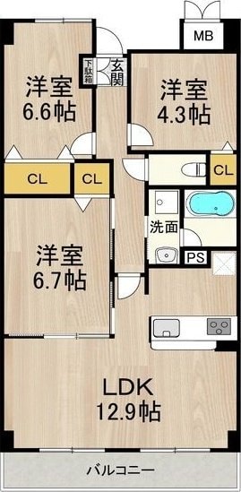 インプルーブ緑地公園の物件間取画像