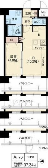 スプランディッド茨木天王の物件間取画像