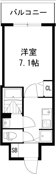 ディームス江坂の物件間取画像