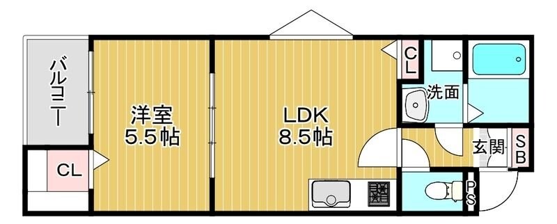 (仮称)La-Crea沢良宜西B棟の物件間取画像