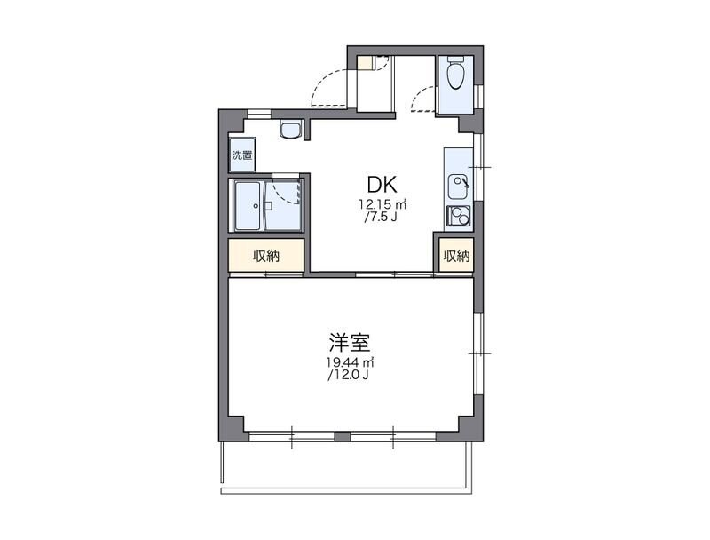 レオパレス康徳ハイツの物件間取画像