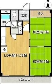 サンワロイヤルマンション２号館の物件間取画像