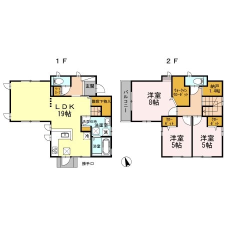 千里山東戸建の物件間取画像