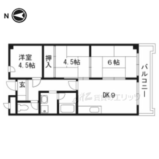 ヌーヴェレール南茨木の物件間取画像