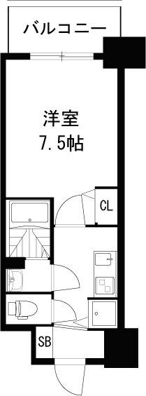 ディームス江坂の物件間取画像