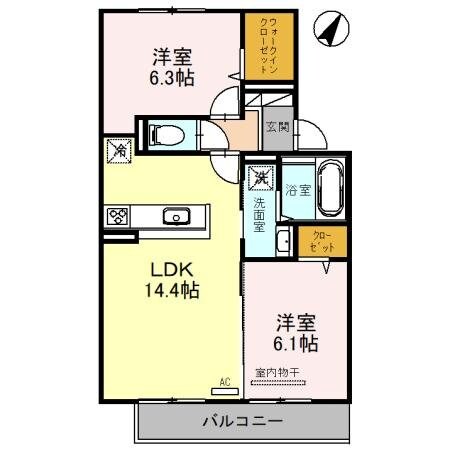 クイール北春日丘の物件間取画像