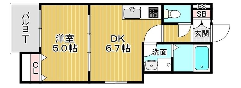 (仮称)La-Crea沢良宜西B棟の物件間取画像