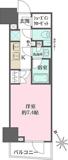 ルフォンプログレ四谷の物件間取画像