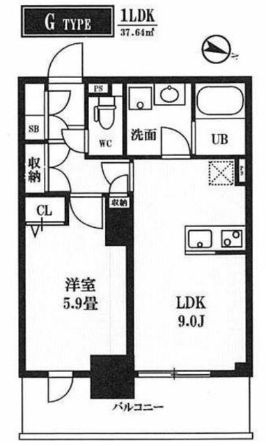 PEAKS神田の物件間取画像