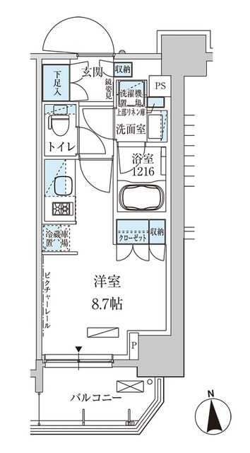 パークアクシス上野三丁目の物件間取画像