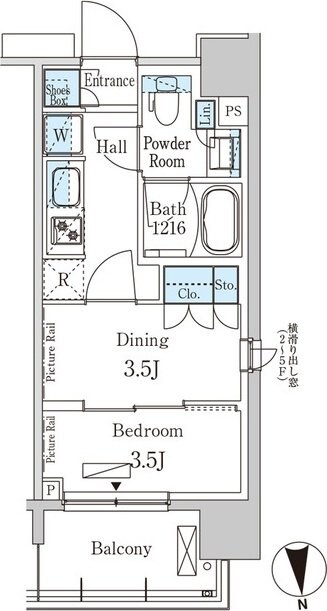 パークアクシス上野EASTの物件間取画像