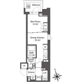 ミリアレジデンス浅草駒形の物件間取画像