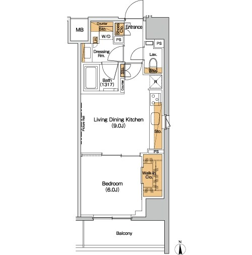 ザ・パークハビオ元浅草プレイスの物件間取画像