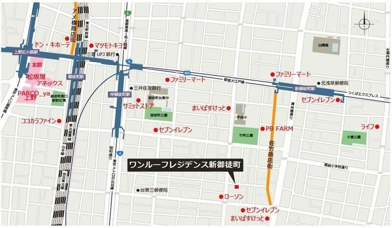 ワンルーフレジデンス新御徒町の物件内観写真