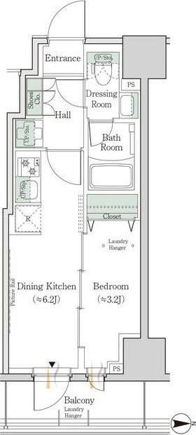 ワンルーフレジデンス新御徒町の物件間取画像