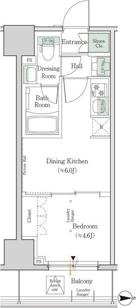 ワンルーフレジデンス新御徒町の物件間取画像