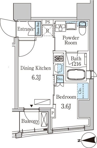 ザ・ライオンズフォーシア八丁堀の物件間取画像