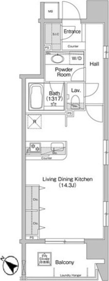 コンフォリア神田神保町の物件間取画像
