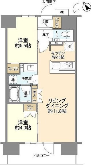 クレヴィア上野入谷の物件間取画像