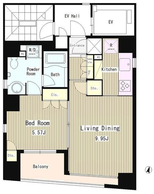 コートラクリア日本橋の物件間取画像