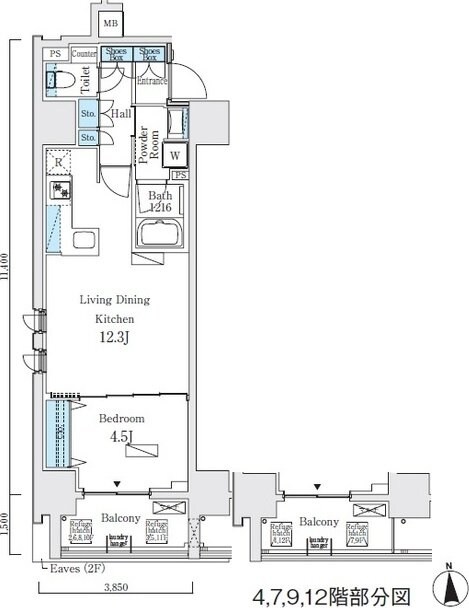 プライマル上野・稲荷町の物件間取画像