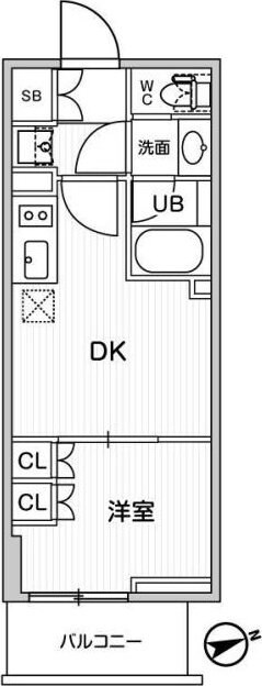 ディームス蔵前Residenceの物件間取画像