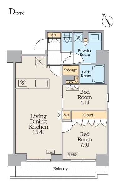 クレストコート門前仲町の物件間取画像