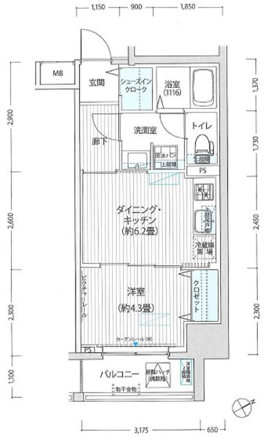 ワイズ柳橋の物件間取画像