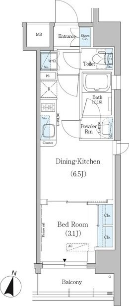 アーバネックス浅草の物件間取画像