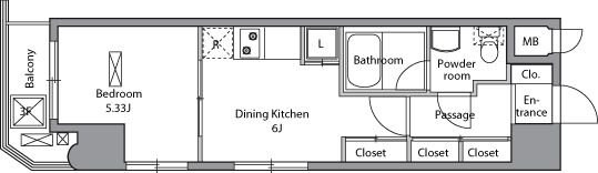レジディア入谷の物件間取画像