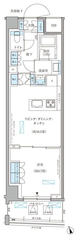 パークアクシス文京本郷の物件間取画像