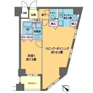 カスタリア茅場町の物件間取画像