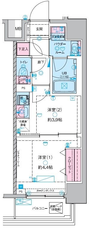 ジェノヴィア木場II（GENOVIA木場II）の物件間取画像