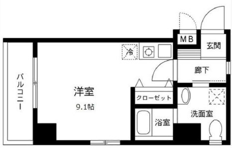 リバーシア佃の物件間取画像