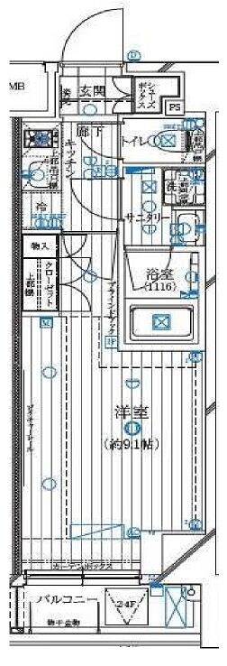 レガリス月島ベイサイドコートの物件間取画像