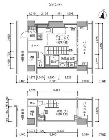 東雲キャナルコートCODAN17号棟の物件間取画像