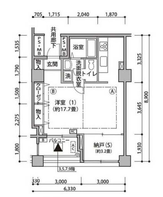 東雲キャナルコートCODAN15号棟の物件間取画像